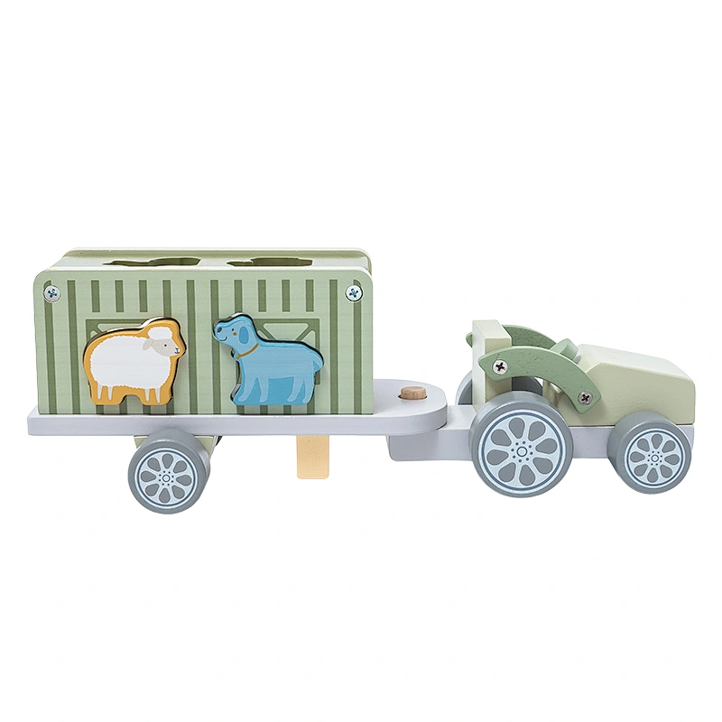 Wooden trailer toy